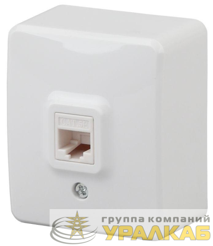 Розетка информационная RJ45 ОП 11-3203-01 Эксперт бел. ЭРА 