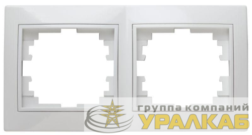 Рамка 2-м СП Plano 1-502-01 гор. бел. Intro 