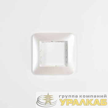 Рамка 1-м Karina Life горизонт. жемчуж./бел. перламутр LEZARD 