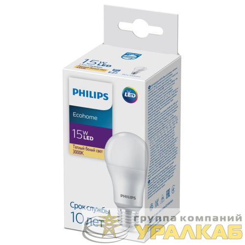 Лампа светодиодная Ecohome LED Bulb 15Вт 1350лм E27 830 RCA Philips 