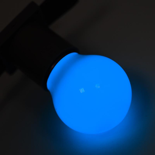Лампа светодиодная 1Вт шар d45 5LED син. E27 Neon-Night 