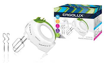 Миксер ручной ELX-EM01-C34 200Вт 220-240В бело-салат. Ergolux 