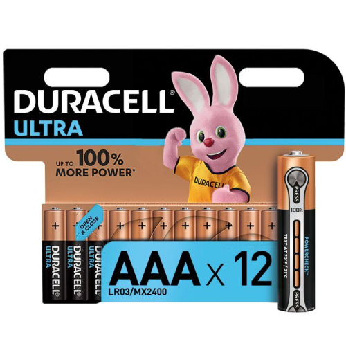 Элемент питания алкалиновый AAA/LR03-12BL Ultra Power (блист.12шт) Duracell 