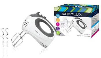 Миксер ручной ELX-EM02-C31 320Вт 220-240В бело-сер. Ergolux 