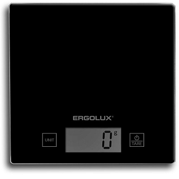 Весы кухонные ELX-SK01-С02 до 5кг 150х150мм черн. Ergolux 
