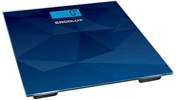 Весы напольные ELX-SB03-C45 до 180кг LED подсветка абстракция син. Ergolux 