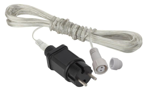 Трансформатор для подключения низковольтных гирлянд 220В-24В IP44 3м ЭРА 