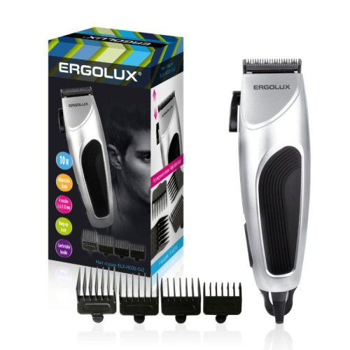 Машинка для стрижки волос ELX-HC03-C42 10Вт 220-240В серебр. Ergolux 