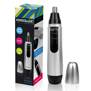 Триммер для носа и ушей ELX-HT02-C42 1хAA 1.5В) серебр. Ergolux 