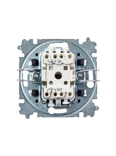 Выключатель 1-кл. СП Levit IP20 кофе макиато/бел. ABB 