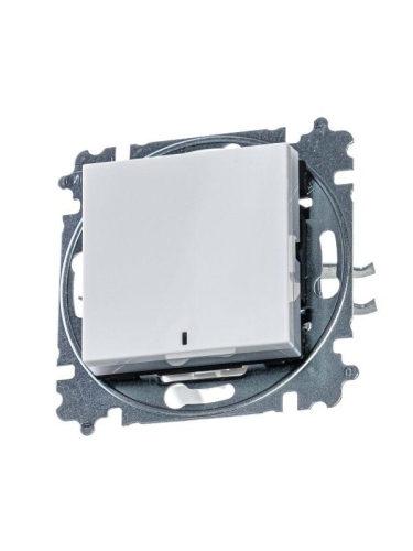 Выключатель 1-кл. СП Levit IP20 с подсветкой бел./ледяной ABB 