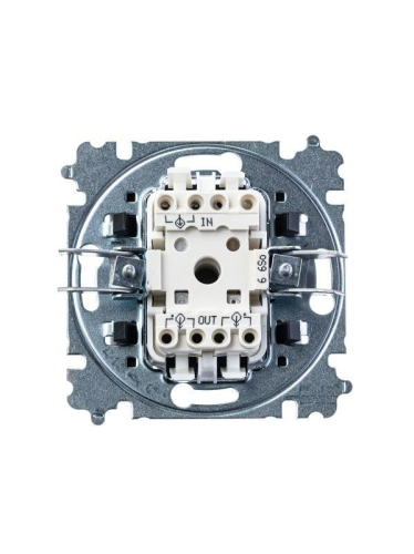 Переключатель 1-кл. СП Levit IP20 кофе макиато/бел. ABB 
