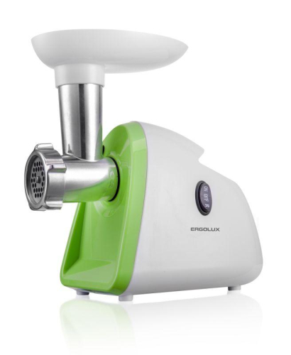 Мясорубка электрическая ELX-MG01-C34 1800Вт реверс 220-240В бел./салат. Ergolux 