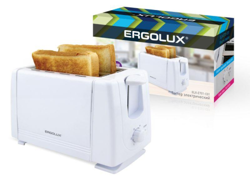 Тостер электрич. ELX-ET01-C01 700Вт 220-240В бел. Ergolux 
