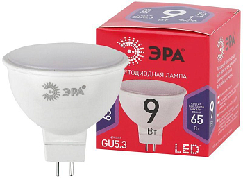 Лампа светодиодная MR16-9W-865-GU5.3 R (диод софит 9Вт хол GU5.3) ЭРА 