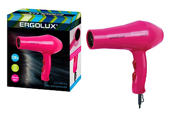 Фен ELX-HD06-C14 ПРОМО 1200Вт 220-240В роз. Ergolux 