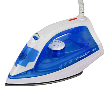 Утюг паровой ELX-SI04-C35 1800Вт электр. 220-240В тефлон син./бел. Ergoluxe 