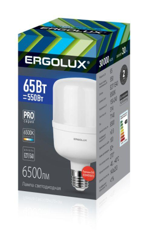 Лампа светодиодная LED-HW-65W-E40-6K PRO 65Вт E27/E40 6500К 150-260В Ergolux 