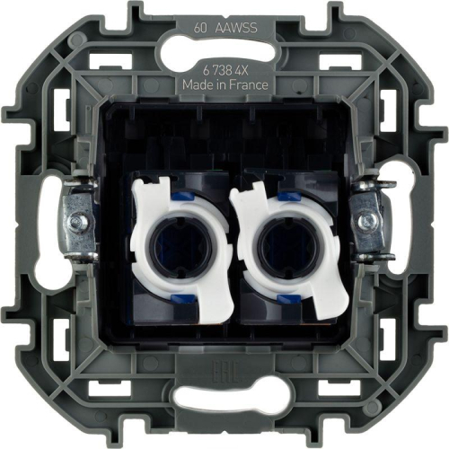 Механизм розетки компьютерной 2-м Inspiria RJ45 кат.6 UTP алюм. Leg 