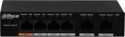 Коммутатор DH-PFS3006-4ET-60 4х100Мбит 4PoE неуправляемый Dahua 