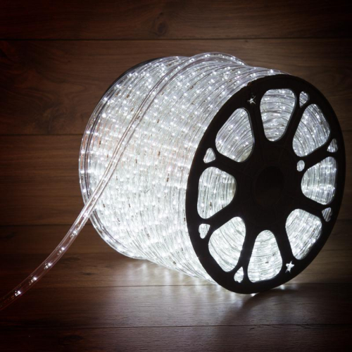 Шнур светодиодный Дюралайт фиксинг 2Вт 36LED/м бел. (уп.100м) Neon-Night 