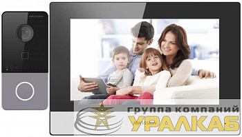 Домофон комбинированный DS-KIS603-P серебр. Hikvision 