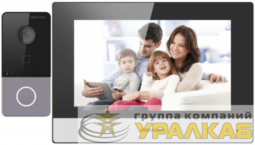 Домофон комбинированный DS-KIS603-P серебр. Hikvision 