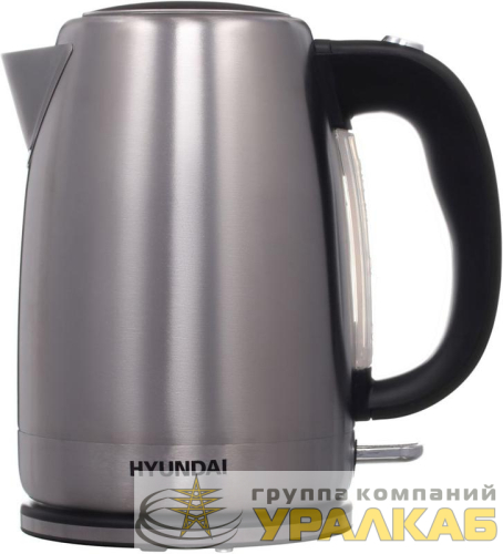 Чайник электрический HYK-S2030 1.7л 2200Вт серебр. матов./черн. (корпус: металл) HYUNDAI 