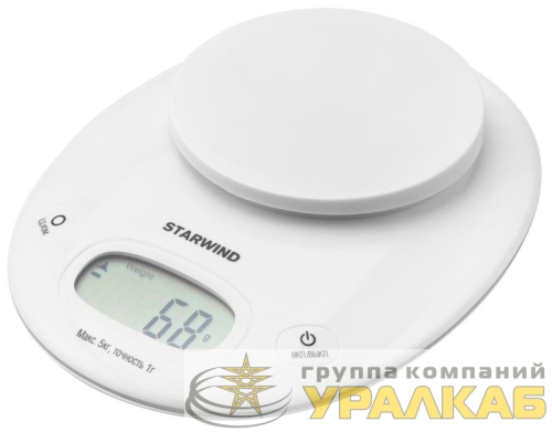 Весы кухонные электронные SSK4171 макс.вес:5кг бел. STARWIND 