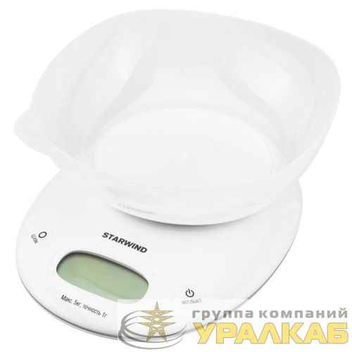 Весы кухонные электронные SSK4171 макс.вес:5кг бел. STARWIND 