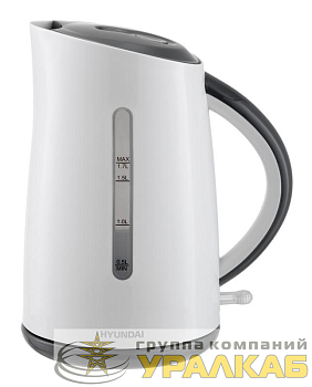 Чайник HYK-P3021 1.7л. 2200Вт (пластик)бел./сер. HYUNDAI 