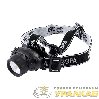 Фонарь налобный светодиодный GB-410 на батарейках 3хААА 3 режима IP44 черн. ЭРА 