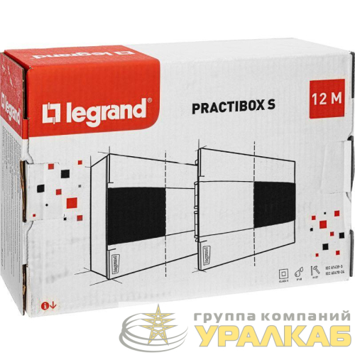 Щиток пластиковый встраиваемый Practibox S 1х12 бел. дверь Leg 
