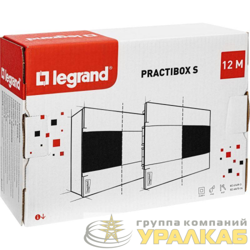 Щиток пластиковый встраиваемый Practibox S 1х12 дым. дверь Leg 