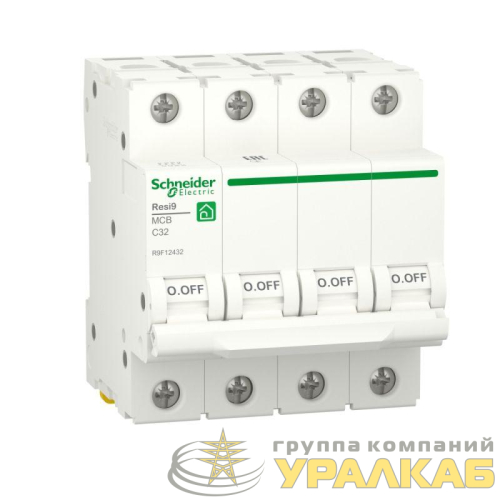 Выключатель автоматический модульный 4п C 32А Resi9 6000А SchE 
