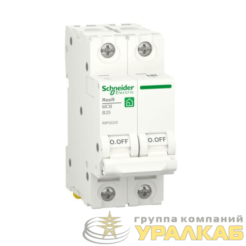 Выключатель автоматический модульный 2п B 25А Resi9 6000А SchE 