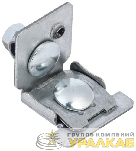 Держатель проводника кругл. 6-10мм фальц 0.6-8мм оцинк. сталь IEK 