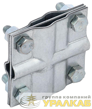 Зажим заземления крестообразный полоса/пруток-полоса/пруток оцинк. сталь IEK 