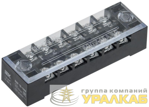 Блок зажимов БЗН ТВ-1506 1.5кв.мм 15А 6 пар IEK 