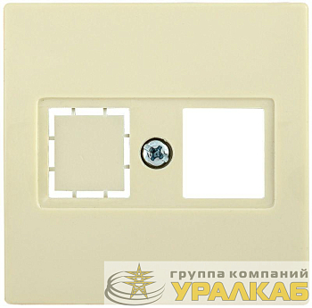 Накладка телеф. BOLERO НТ12-1-БК RJ12/HDMI крем. IEK 
