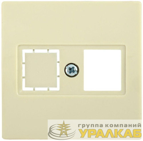 Накладка телеф. BOLERO НТ12-1-БК RJ12/HDMI крем. IEK 