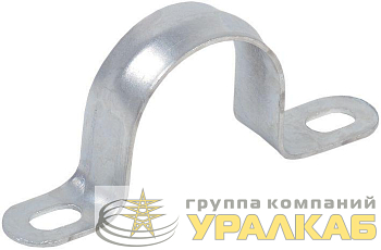 Скоба крепежная двухлапковая d38-40мм метал. IEK 