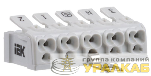 Клемма пружинная соединительная КСПз5-3L+N+PE IEK 