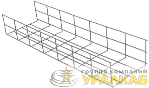 Лоток проволочный усиленный 200х100 L3000 сталь 4мм оцинк. IEK 