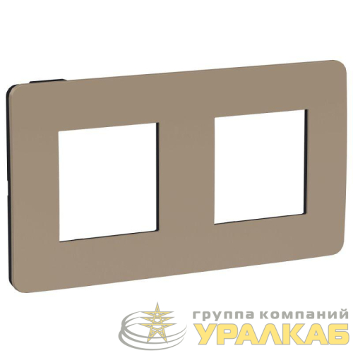 Рамка 2-м UNICA STUDIO песочн./антрацит SchE 