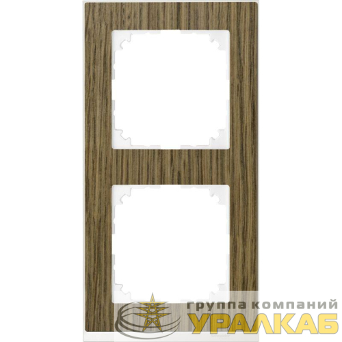 Рамка 2-м M-Pure Decor дуб/бриллиантовый бел. SchE 