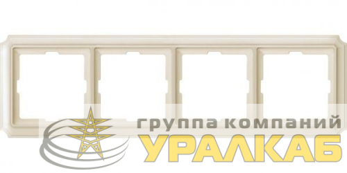 Рамка 4-м Merten беж. SchE 
