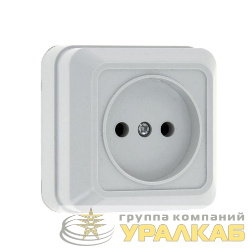 Розетка 1-м ОП Рим 10А IP20 без заземл. бел. EKF 