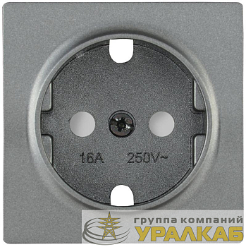 Накладка розетка BOLERO НР-2-1-БА с заземл. защ. шторки антрацит IEK 