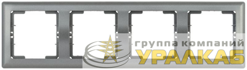 Рамка 4-м BOLERO РГ-4-БА горизонт. антрацит IEK 